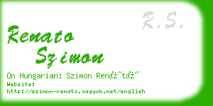 renato szimon business card